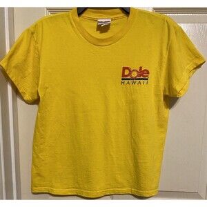 VTG Dole Hawaii Shirt Yellow Pineapple Plantation Graphic Youth Kids 14-16 USA